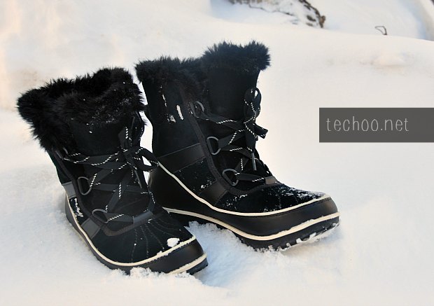 ソレル カリブー 25 スノーブーツ 黒 スキー場 雪遊び - ブーツ